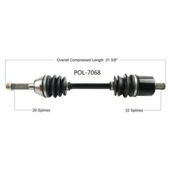 Wide Open OE Replacement CV Axle for POL FRONT L/R ACE 325/500/570/900 POL-7068